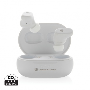 Logo trade promotional giveaways image of: Urban Vitamin Gilroy hybrid ANC and ENC earbuds