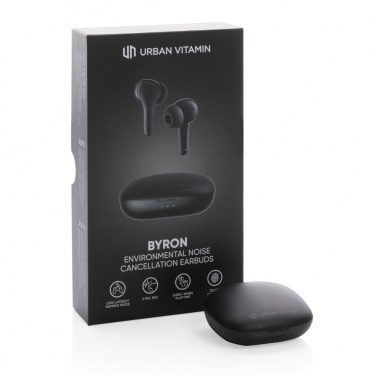 Logo trade promotional merchandise image of: Urban Vitamin Byron ENC earbuds