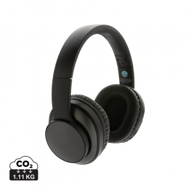 Logo trade promotional merchandise image of: Terra RCS recycled aluminium wireless headphone