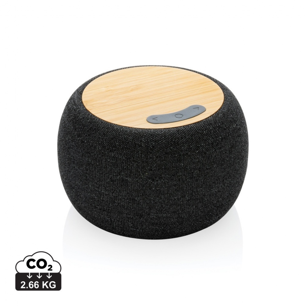 Logotrade business gift image of: RCS Rplastic/PET and bamboo 5W speaker