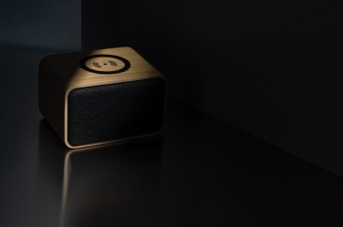 Logo trade promotional gifts image of: RCS Rplastic 3W speaker with bamboo 5W wireless