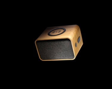 Logo trade advertising products image of: RCS Rplastic 3W speaker with bamboo 5W wireless