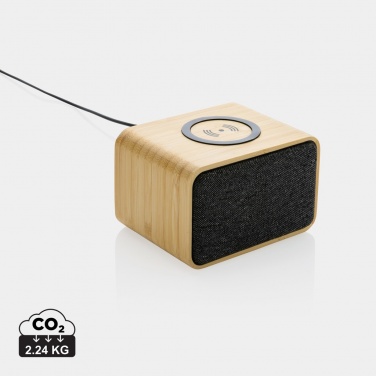 Logo trade advertising products image of: RCS Rplastic 3W speaker with bamboo 5W wireless