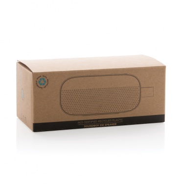 Logotrade promotional product picture of: RCS recycled plastic Soundbox 5W speaker