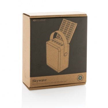 Logotrade promotional gift image of: Skywave RCS recycled plastic solar speaker 12W