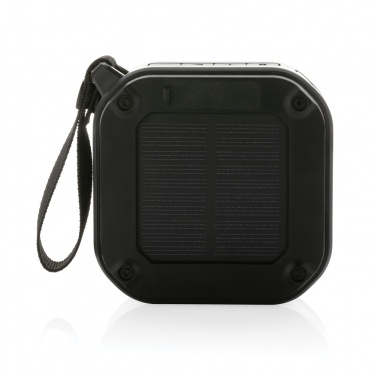 Logo trade promotional gifts image of: 3W RCS recycled plastic wireless sunwave solar speaker