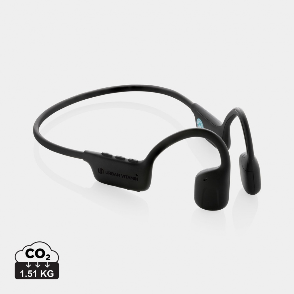 Logo trade business gifts image of: Urban Vitamin Glendale RCS rplastic air conductive headphone