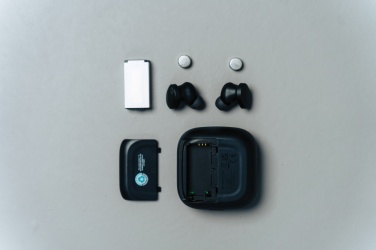 Logo trade advertising products picture of: Lakewood RCS recycled and repairable wireless earbuds