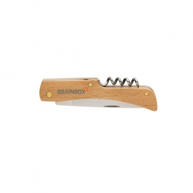 Logotrade corporate gift image of: Wooden knife with bottle opener