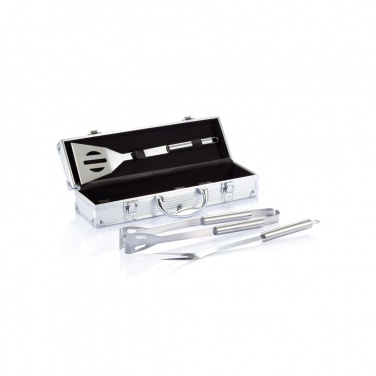 Logotrade promotional merchandise image of: 3 pcs barbecue set in aluminium box