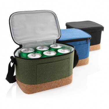 Logo trade promotional giveaways picture of: Two tone cooler bag with cork detail