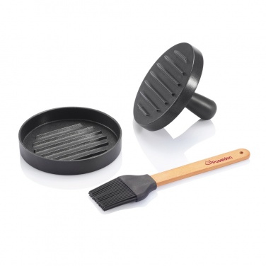 Logotrade corporate gift picture of: BBQ set with hamburger press and brush