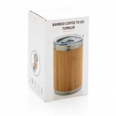 Logo trade promotional giveaways picture of: Bamboo coffee to go tumbler