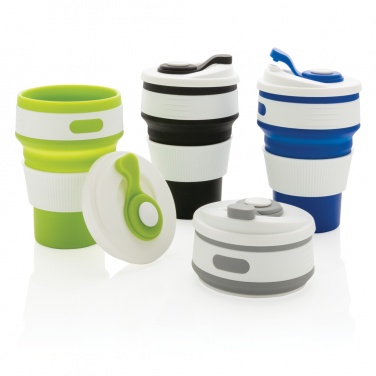 Logo trade promotional giveaways picture of: Foldable silicone cup