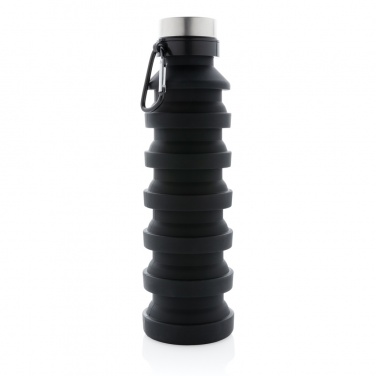 Logo trade promotional product photo of: Leakproof collapsible silicone bottle with lid