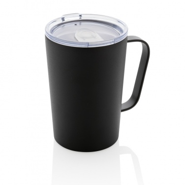 Logo trade promotional gifts image of: RCS Recycled stainless steel modern vacuum mug with lid