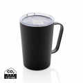 RCS Recycled stainless steel modern vacuum mug with lid, black