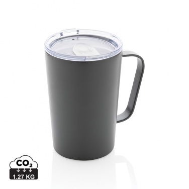 Logotrade promotional giveaway picture of: RCS Recycled stainless steel modern vacuum mug with lid