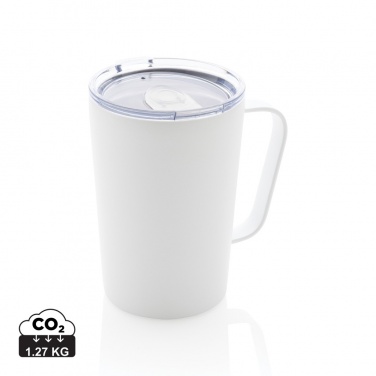 Logo trade promotional items picture of: RCS Recycled stainless steel modern vacuum mug with lid