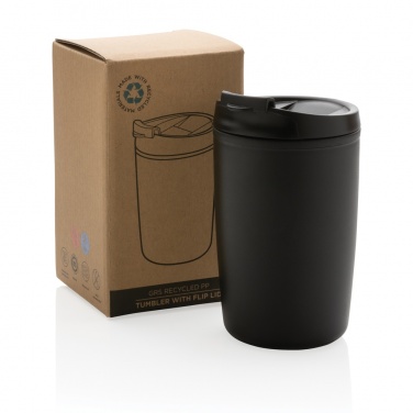 Logo trade promotional gift photo of: GRS Recycled PP tumbler with flip lid