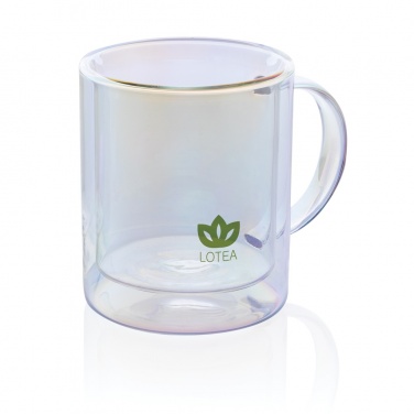 Logotrade promotional merchandise photo of: Deluxe double wall electroplated glass mug