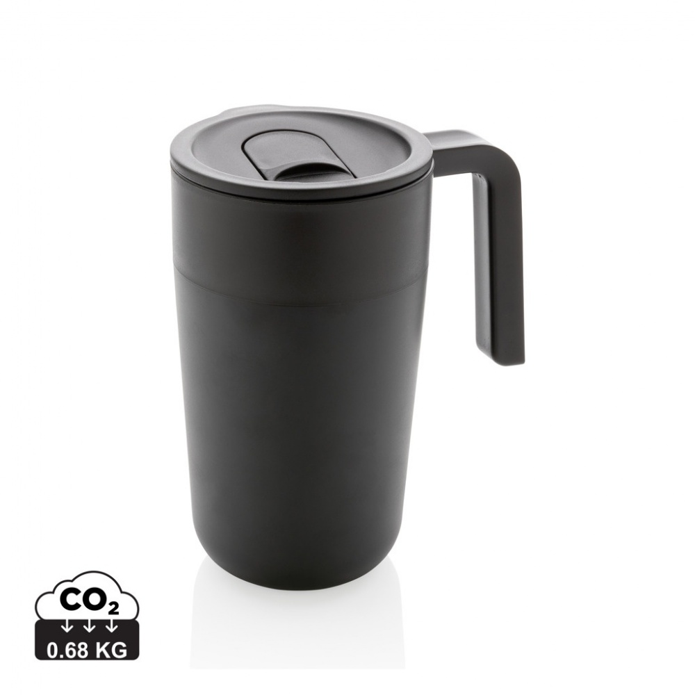 Logotrade promotional product picture of: GRS Recycled PP and SS mug with handle