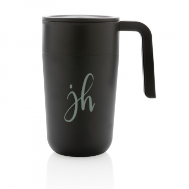 Logo trade promotional merchandise picture of: GRS Recycled PP and SS mug with handle