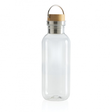 Logo trade promotional items image of: RCS RPET bottle with bamboo lid and handle