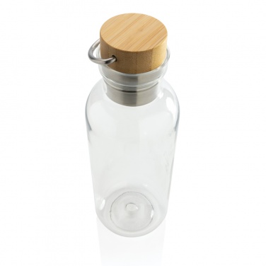 Logo trade promotional gifts image of: RCS RPET bottle with bamboo lid and handle