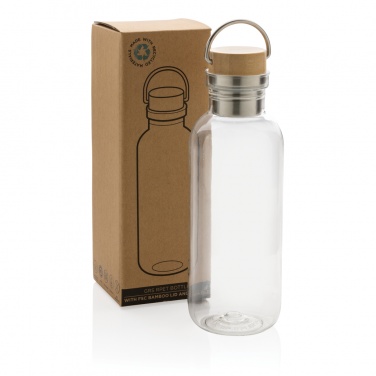 Logo trade business gift photo of: RCS RPET bottle with bamboo lid and handle