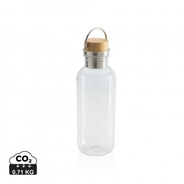 Logo trade promotional products picture of: RCS RPET bottle with bamboo lid and handle