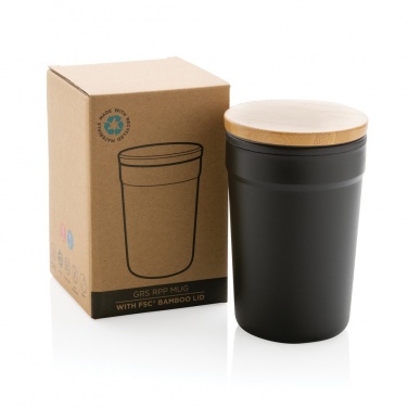 Logo trade promotional products picture of: GRS certified recycled PP mug with bamboo lid