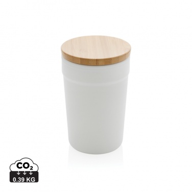 Logotrade promotional gift picture of: GRS certified recycled PP mug with bamboo lid