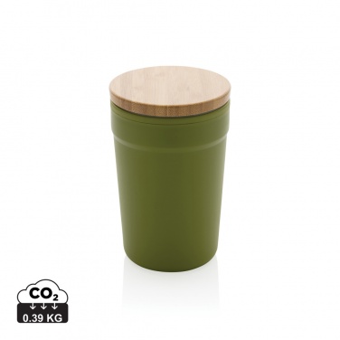 Logotrade promotional product picture of: GRS certified recycled PP mug with bamboo lid