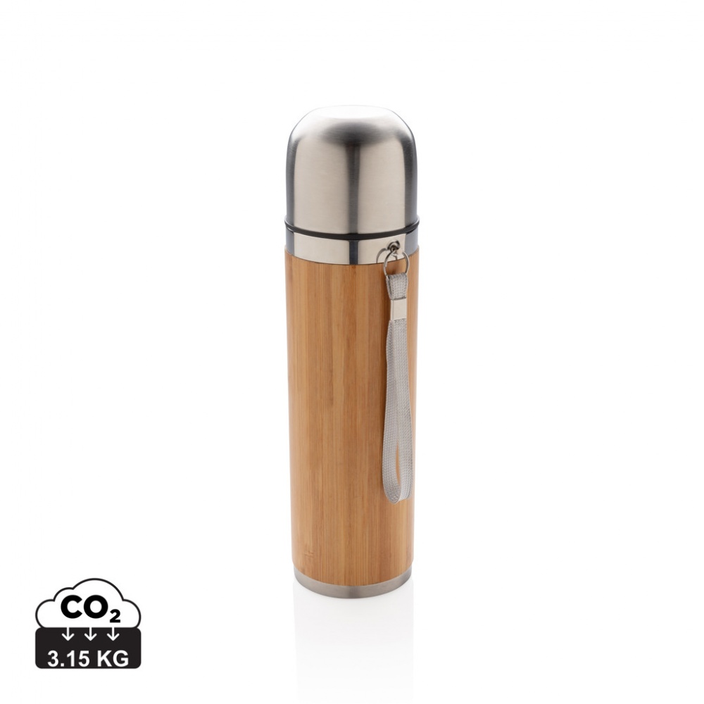 Logo trade corporate gift photo of: Bamboo vacuum travel flask