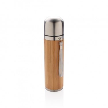 Logo trade promotional giveaways image of: Bamboo vacuum travel flask