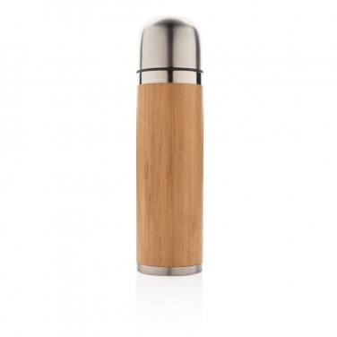 Logo trade promotional items picture of: Bamboo vacuum travel flask