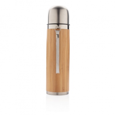 Logo trade promotional products image of: Bamboo vacuum travel flask