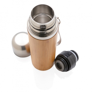 Logo trade promotional gifts picture of: Bamboo vacuum travel flask