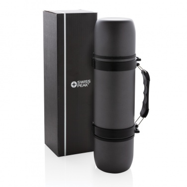 Logo trade promotional gifts image of: Vacuum flask with 2 cups