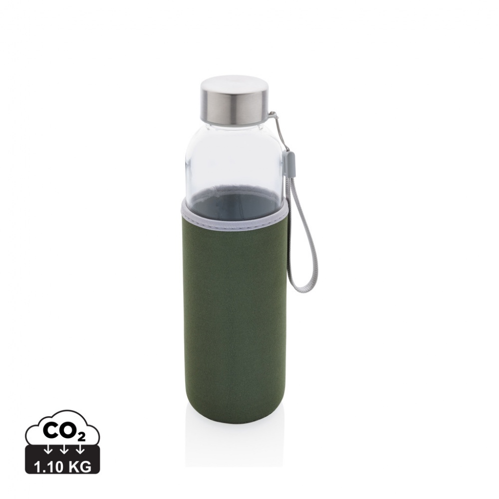 Logo trade business gift photo of: Glass bottle with neoprene sleeve