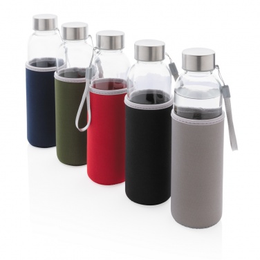 Logo trade business gift photo of: Glass bottle with neoprene sleeve