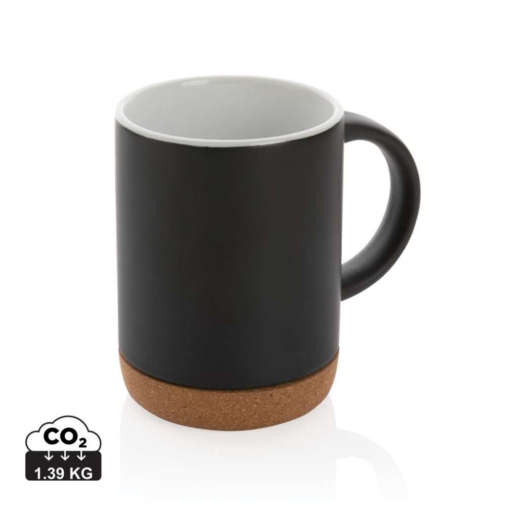 Logo trade promotional merchandise picture of: Ceramic mug with cork base 280ml