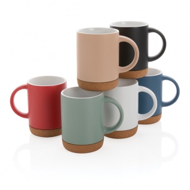 Logo trade promotional merchandise photo of: Ceramic mug with cork base 280ml