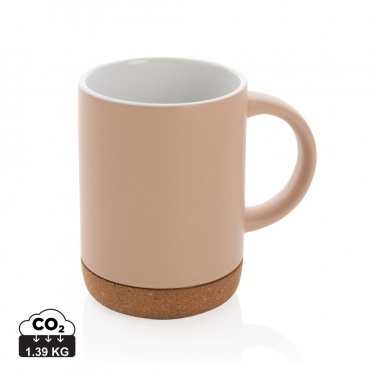 Logo trade promotional merchandise photo of: Ceramic mug with cork base 280ml