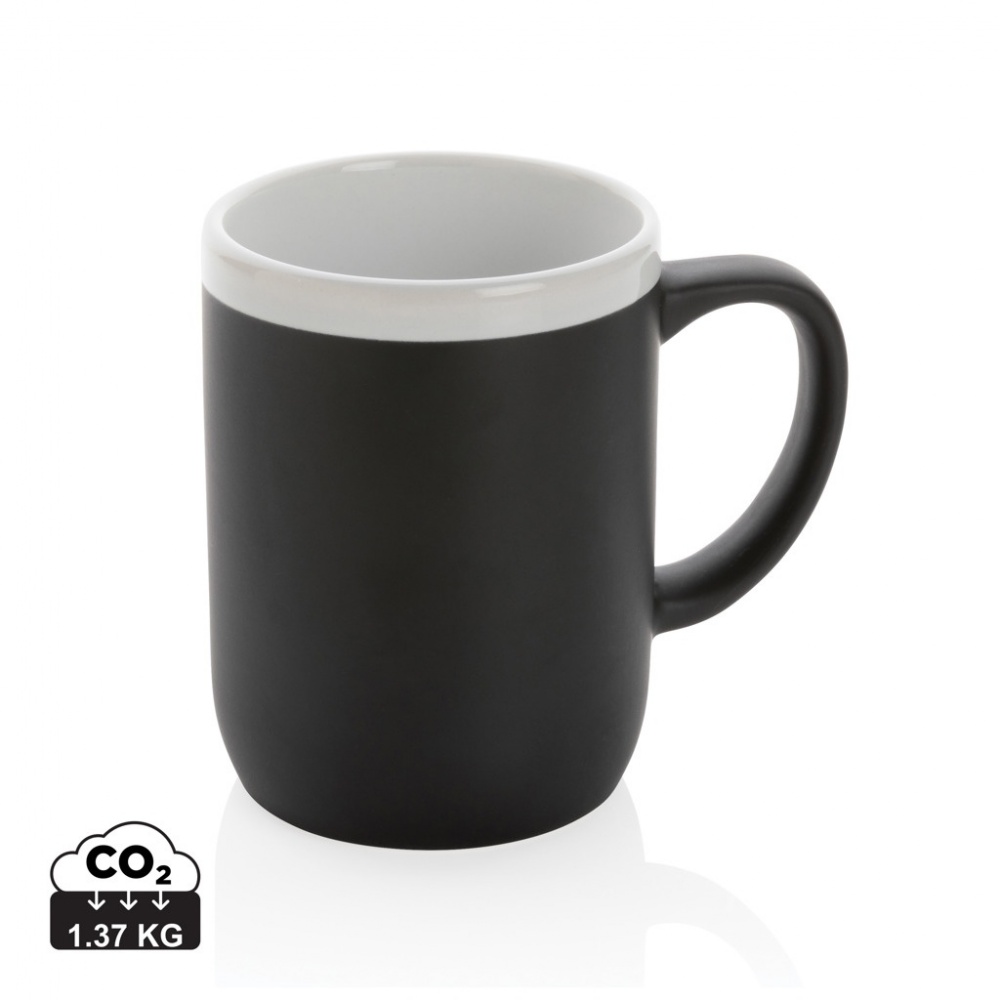 Logo trade promotional gifts picture of: Ceramic mug with white rim 300ml