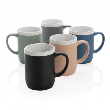 Logo trade promotional merchandise image of: Ceramic mug with white rim 300ml