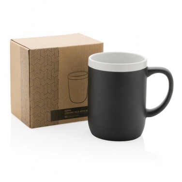 Logotrade promotional gift image of: Ceramic mug with white rim 300ml