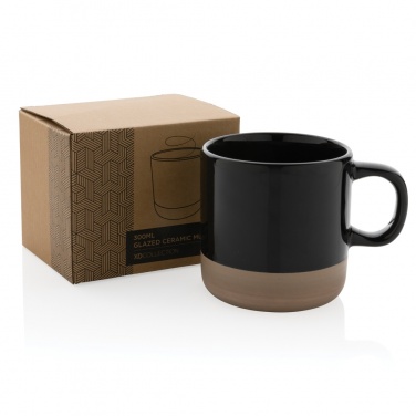 Logo trade promotional items image of: Glazed ceramic mug 360ml