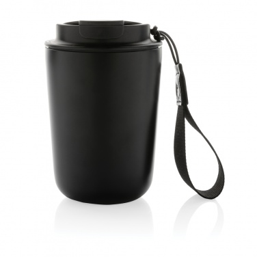 Logo trade promotional merchandise image of: Cuppa RCS re-steel vacuum tumbler with lanyard